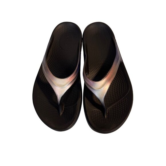 Oofos Oolala Luxe Midnight Spectra Women’s Size 9/40 Recovery Sandals Athleisure - Picture 3 of 10